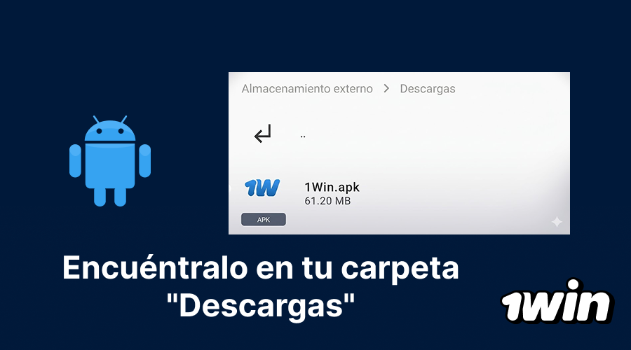 Abrir archivo de instalación de 1win