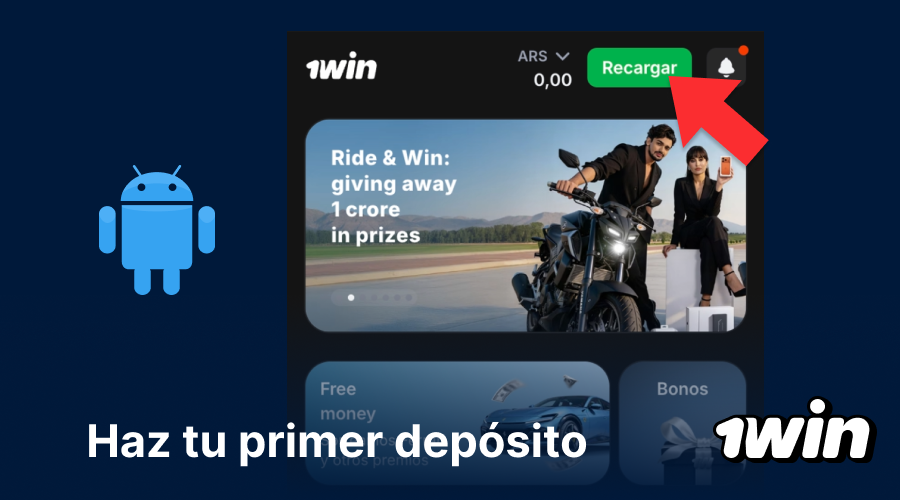 Primer depósito en ARS con 1win