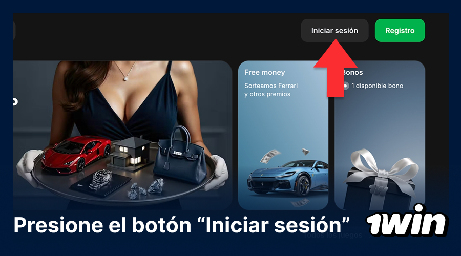 Botón de inicio de sesión en 1win