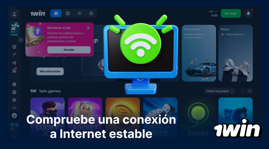 Conexión estable para el acceso a 1win